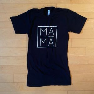 NWOT MAMA Labelled Extra Length Black T-Shirt